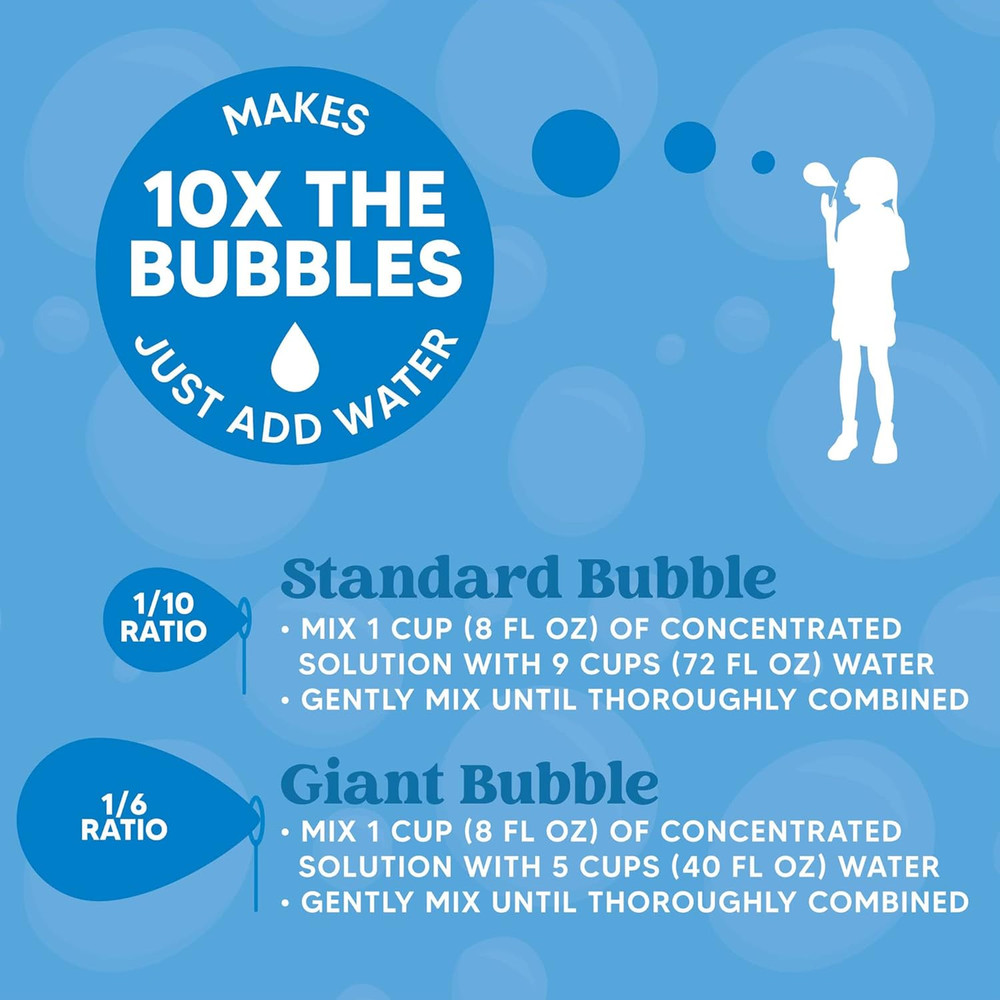 3 Pack 32oz Bubble Concentrate Solution Refill for Machine, Wand and Blower Guns