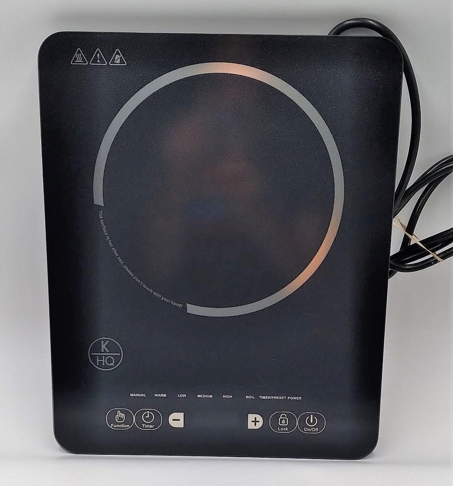 Kitchen HQ 1500 Watt Induction Burner, Black