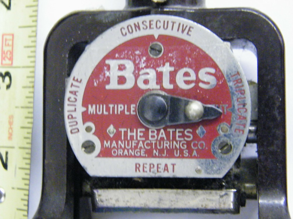 Vintage Bates Automatic Numbering Machine USA