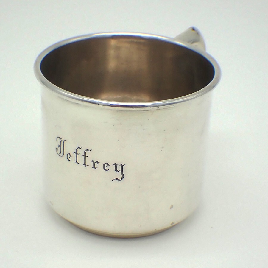 Baby Cup Sterling Silver 1950 Inscribed Jeffrey