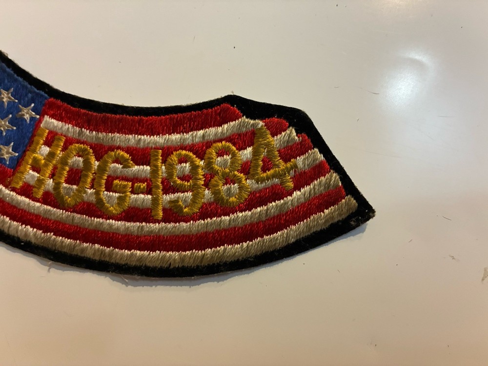 RARE 1984 HOG Harley Davidson Owners Group Notched Patch Badge
