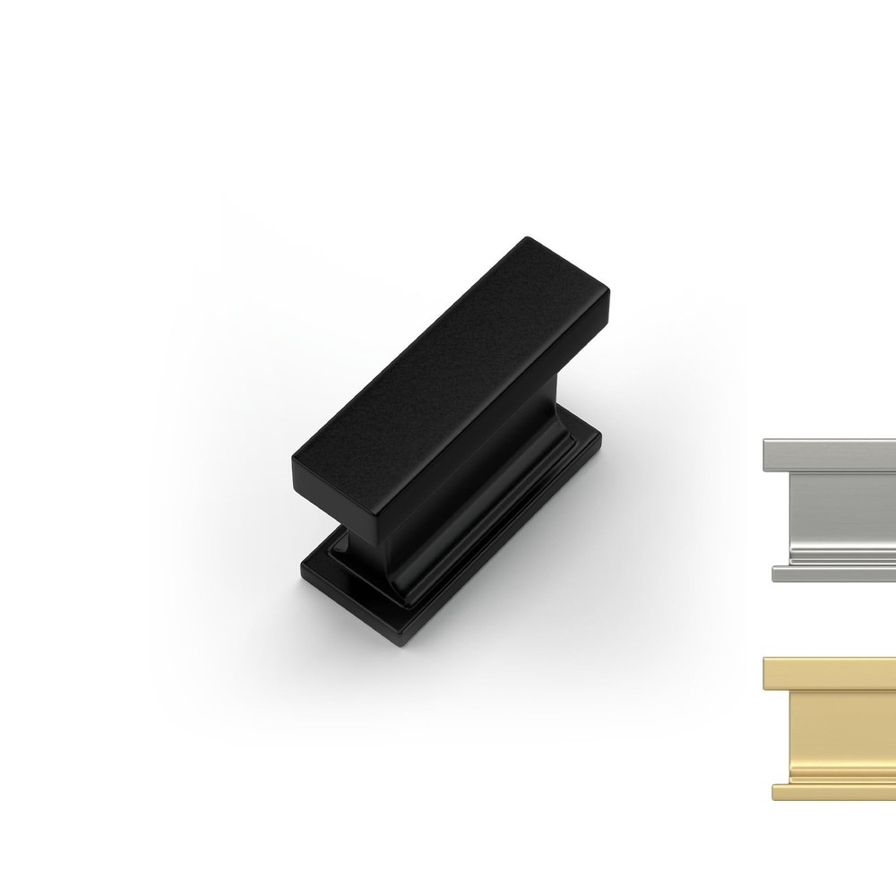Rergy 10 Pack Single Hole Knobs, Black Kitchen Drawer Pulls and Knobs for Bat...