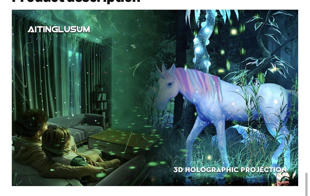 3D Galaxy Light Projector Northern Lights Projector w Bluetooth Speaker 90 Scene
