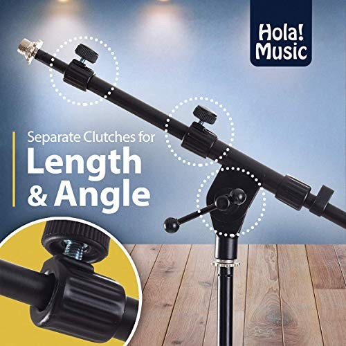 HOLA! MUSIC MIC STAND W/ADJUSTABLE HEIGHT – LOW PROFILE (KICK DRUM)