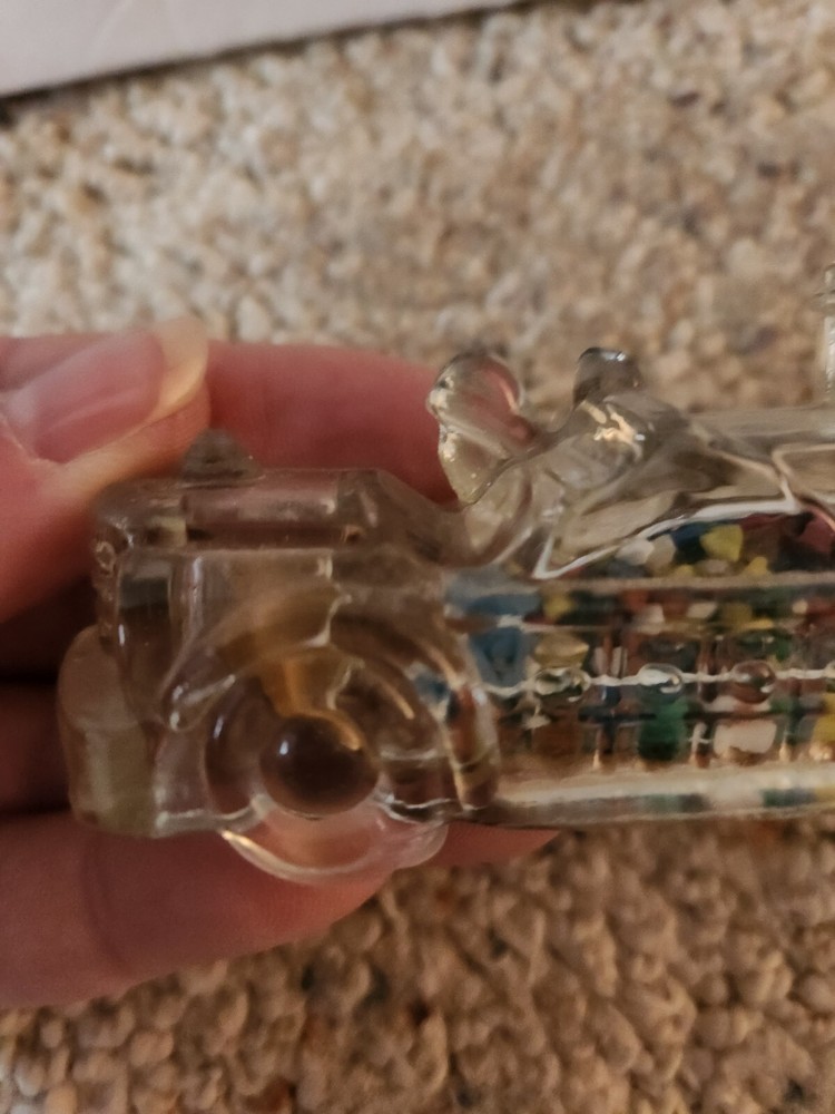 Vintage Glass Fire Truck Candy Container!