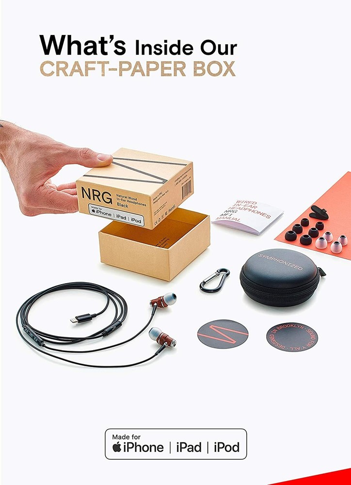 Symphonized NRG MFI Wired Earbuds for Apple Devices - (Open Box)