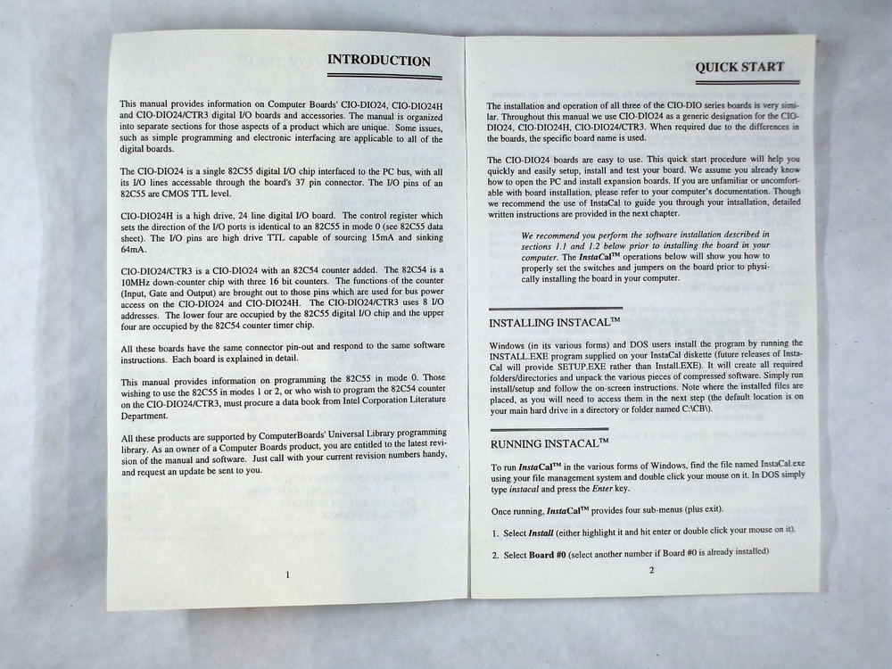 ComperBoards - CIO -DIO24 Digital Input / Output Board for ISA Computer Bus -