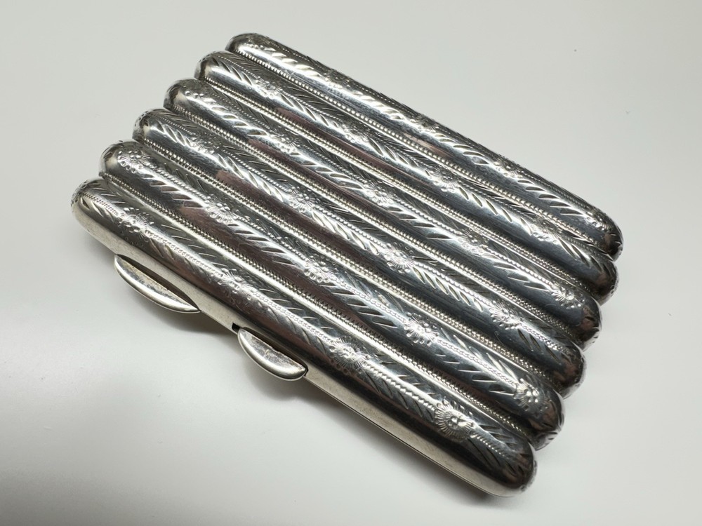 1923 g.f.b birmingham hallmarked sterling solid silver cigarette/cigarillo case