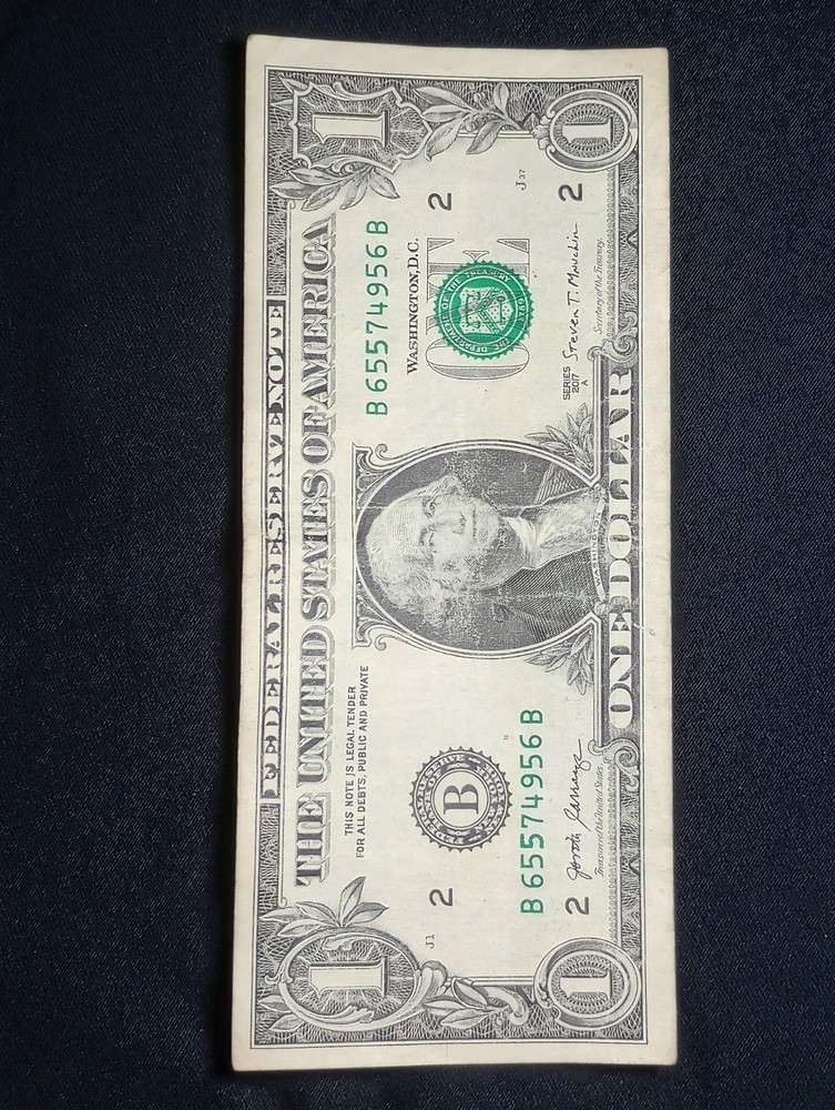 2017A $1 Note Over ink Error. #516