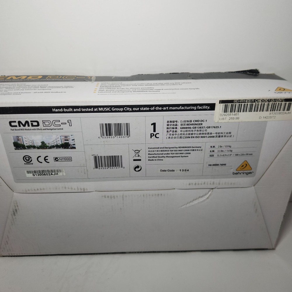 Behringer CMD DC-1 New in box Sealed Complete