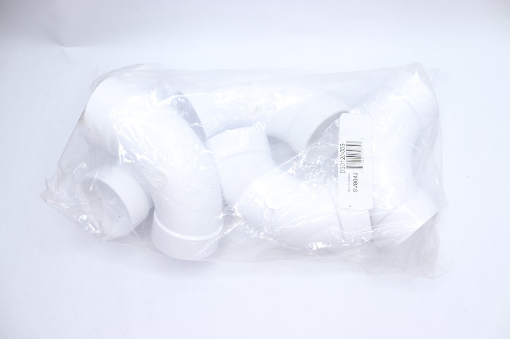 (5-Pk) 90Â° Sweep Elbow Plastic White 030120-005