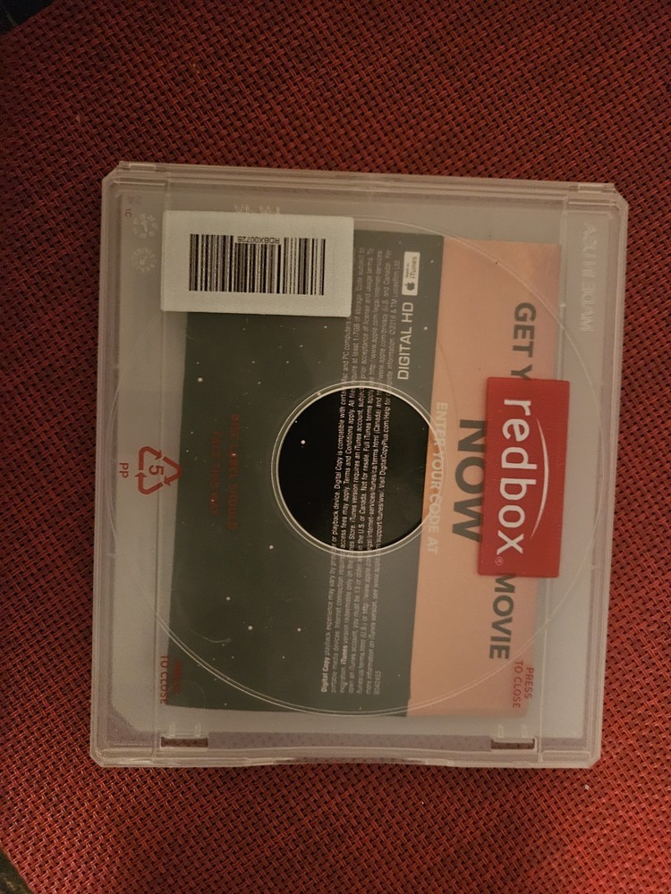 STAR WARS Force Awakens Code + Redbox DVD Disc Case Hard Plastic Sleeve RARE📽🟥