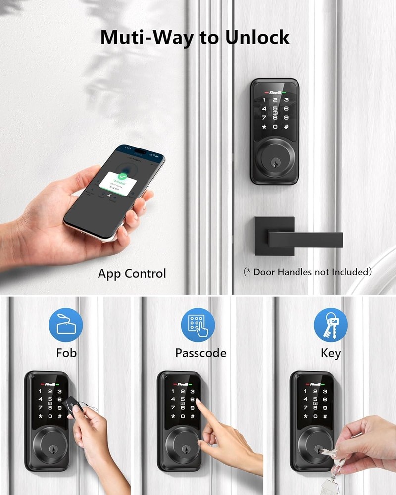 Zowill Smart Lock - Keyless Entry Door Lock with APP Control DK06 - Matte Black