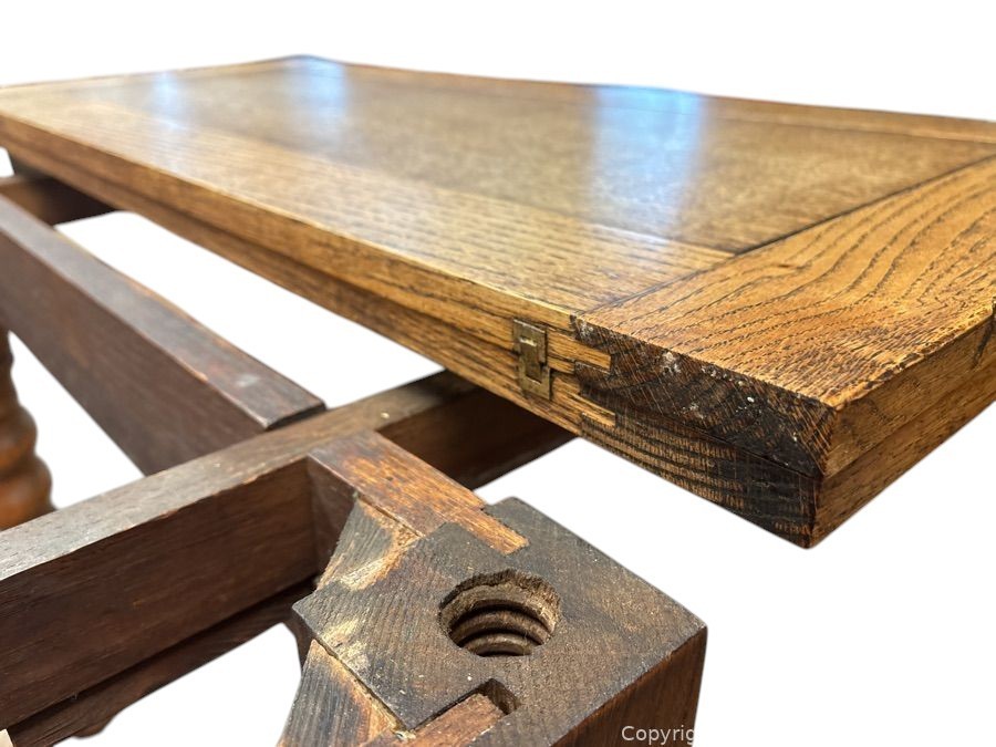 Antique pub draw-leaf Barley Twist Solid Wood Table