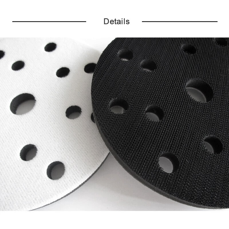 4Pcs 6" Hook & Loop Soft Sponge Sanding Disc Backing Pad Interface Pads 15-Holes
