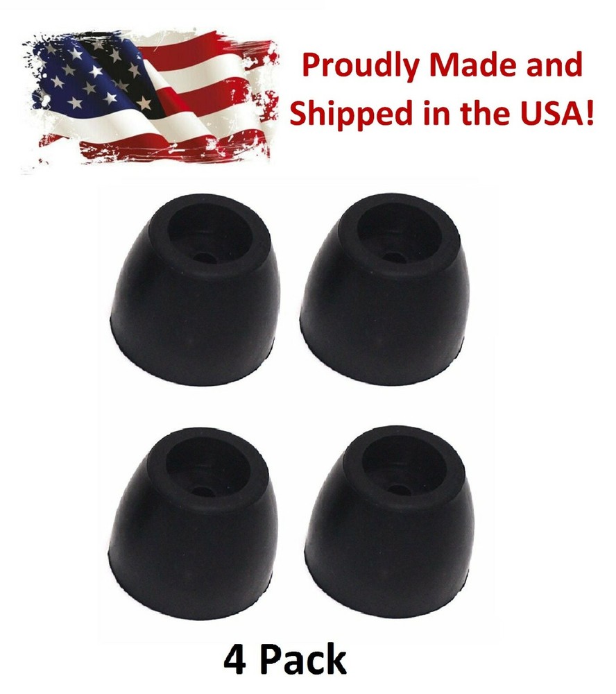 4 Cargo Trailer Truck Replacement Ramp Door Rubber Bumpers Stop Cone 2" Tall Set