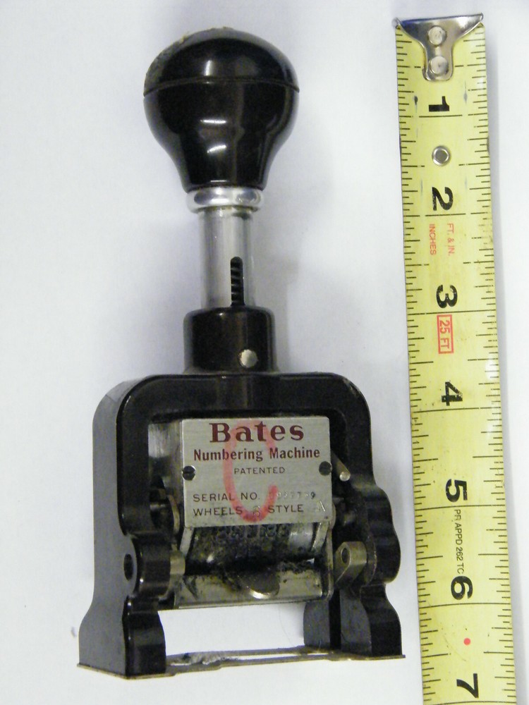 Vintage Bates Automatic Numbering Machine USA