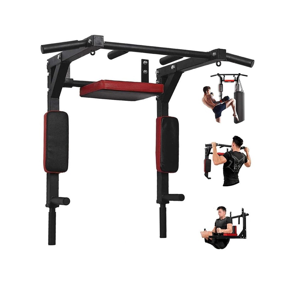 PLKO Wall Mount Pull Up Bar Wall Mounted Body Press Pull Up Bar Gym... Fast Ship