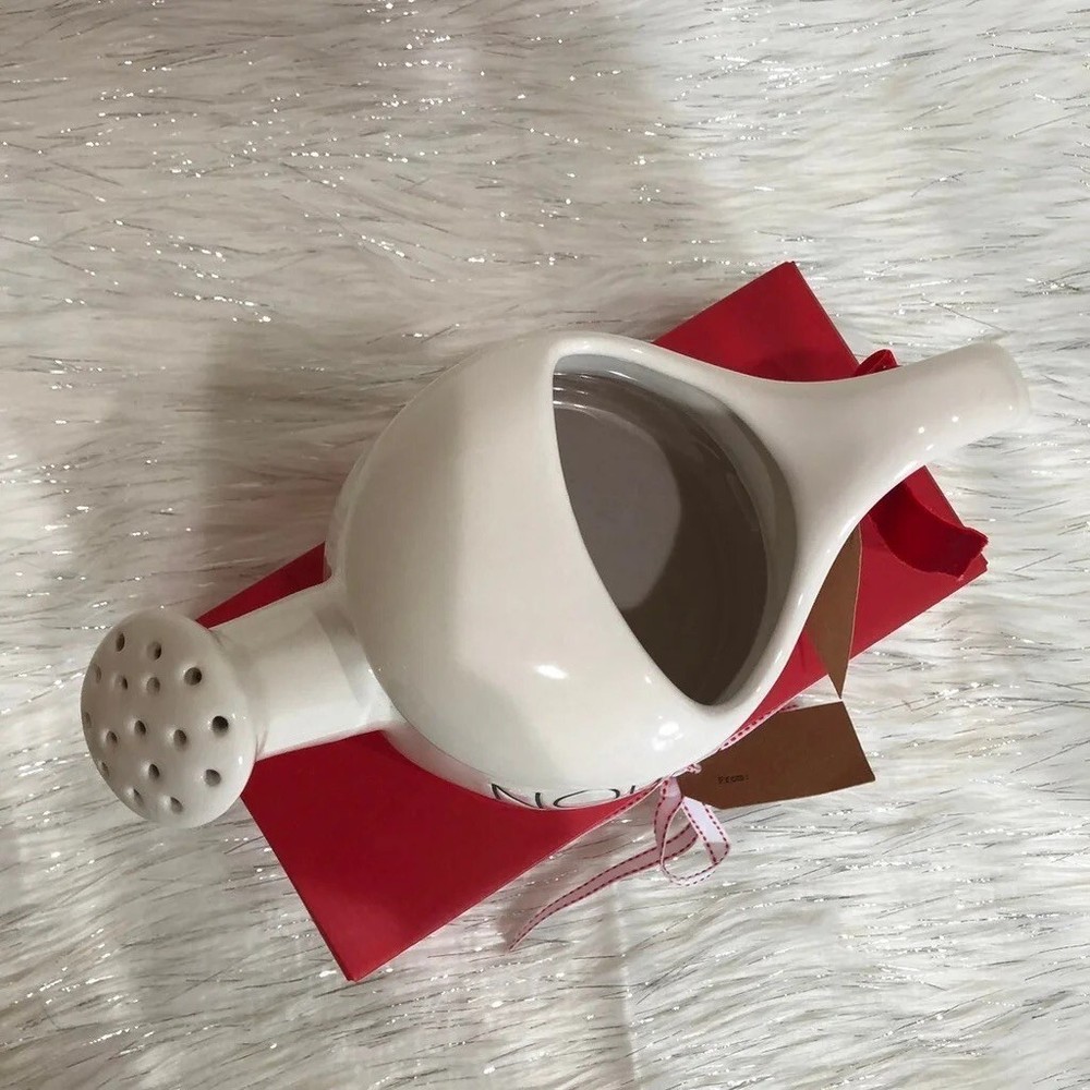 Rae Dunn Watering Pitcher White Ceramic New