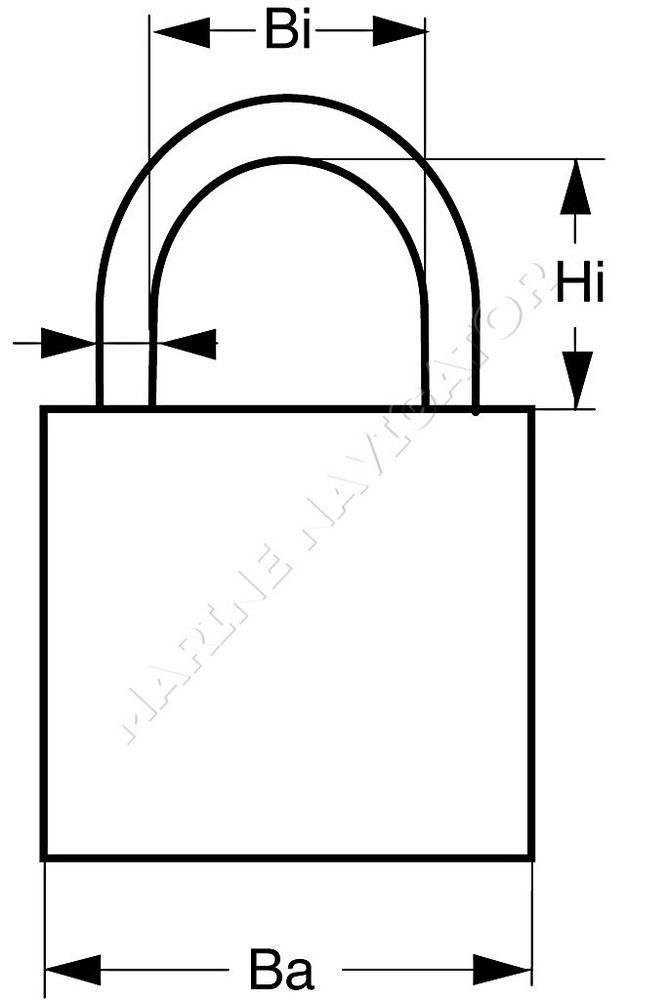 Marine ABUS granite padlock 63mm