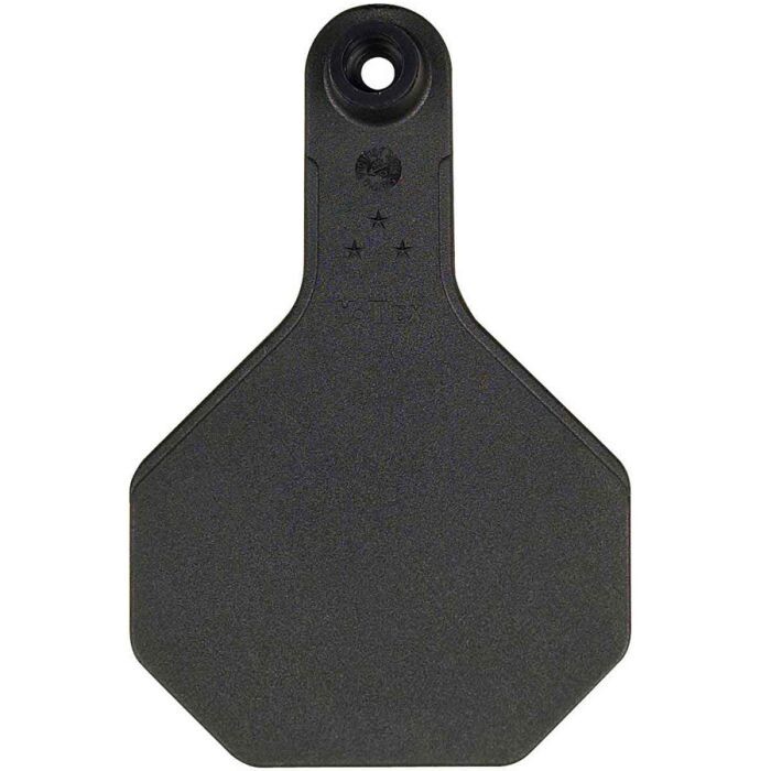 Y-Tex 3 Star Medium Blank Cattle Ear Tags 25 Count Black