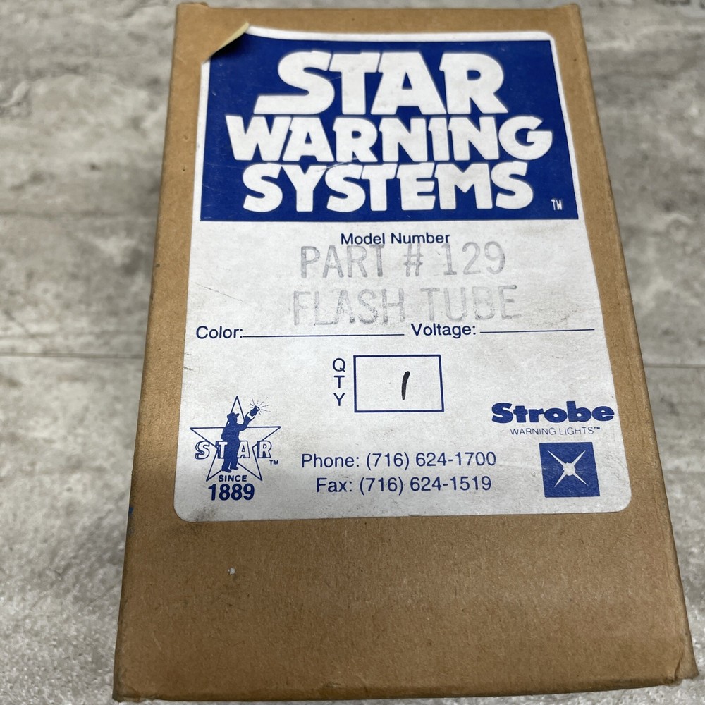 Star Warning Systems # 129 Flash Tube, New
