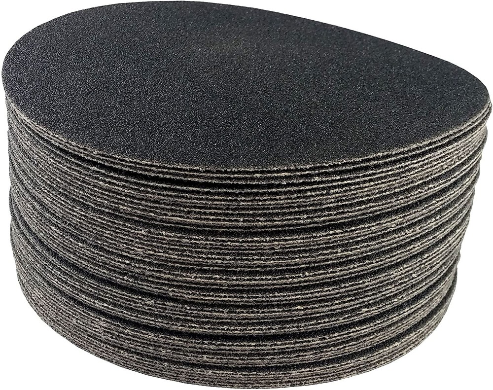 7" Sanding Discs Hook & Loop Grit 24 Black Silicon Carbide 10PCS