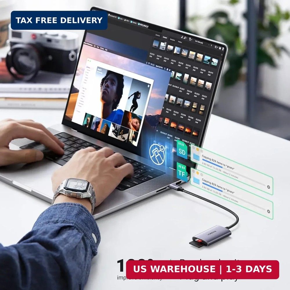 UGREEN USB C SD 4.0 Card Reader, UHS-II Micro SD Card Reader Memory Card Reader