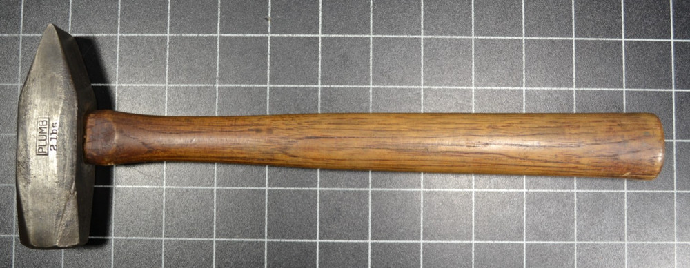 PLUMB - TINNERS' RIVETING HAMMER - 2# - ALL ORIGINAL