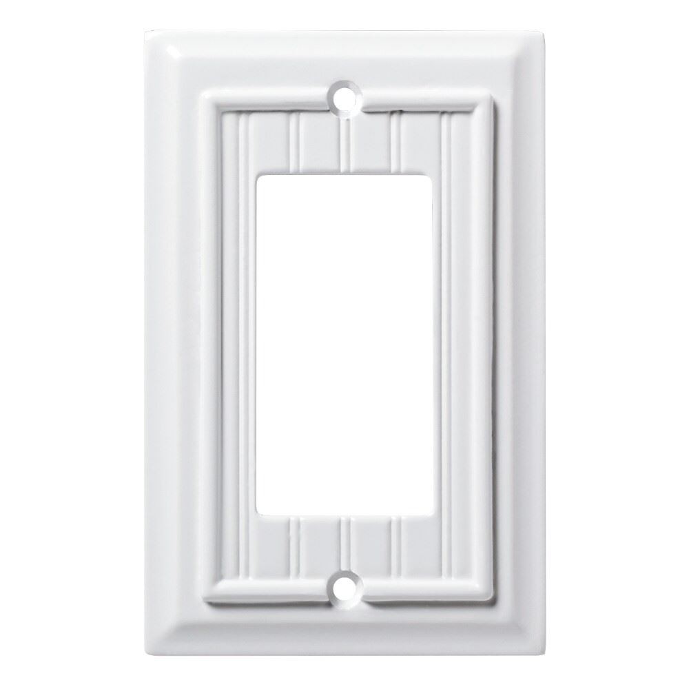 Beadboard Single Decorator Wall Plate Pure White