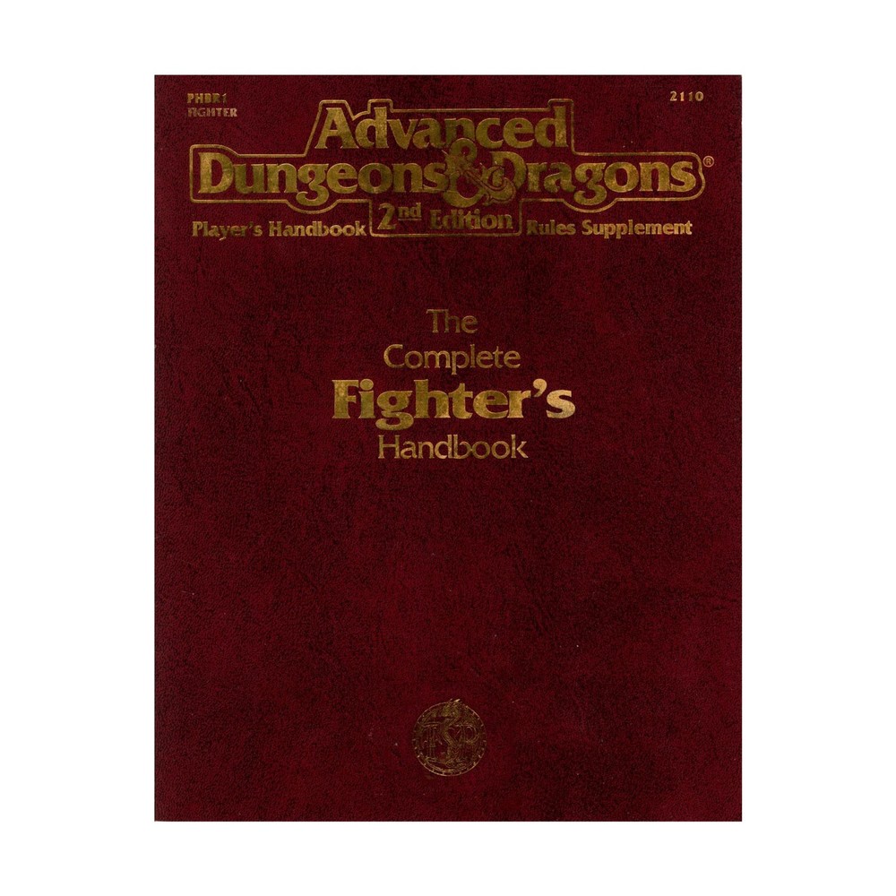 TSR AD&D 2nd Ed Complete Fighter's Handbook (9th) VG+