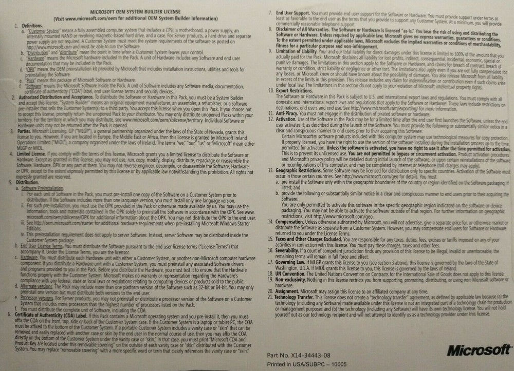 OEM System Builder Pack