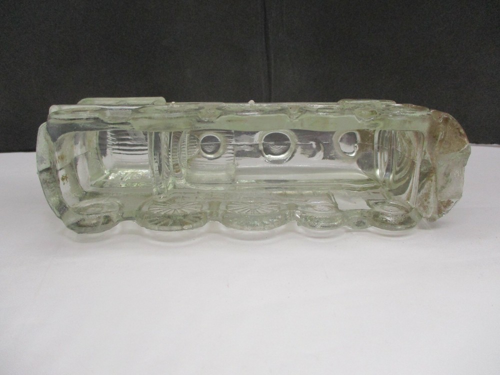 Vintage Glass Candy Container Train Locomotive
