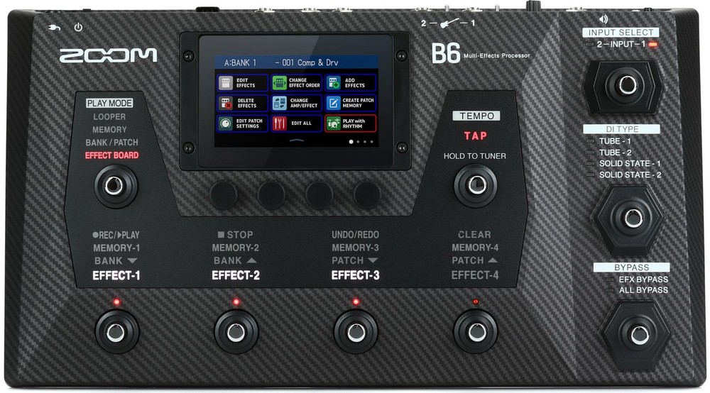 Zoom B6 Bass Multi-effects Processor (3-pack) Bundle