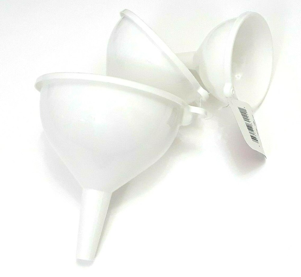 COOKING CONCEPTS 3 PC FUNNEL SET WHITE SMALL MEDIUM LARGE