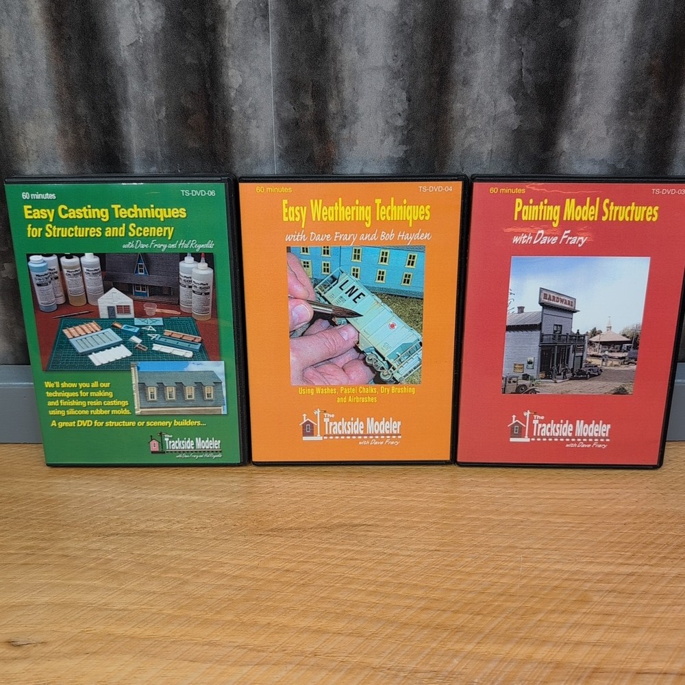 3 DVD set for Layout Scenery Instruction with Dave Frary + - Trackside Modeler