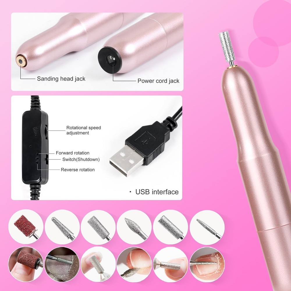 Acrylic Nail Kit with Drill & U V Light - Complete Starter Set for Beginners ...