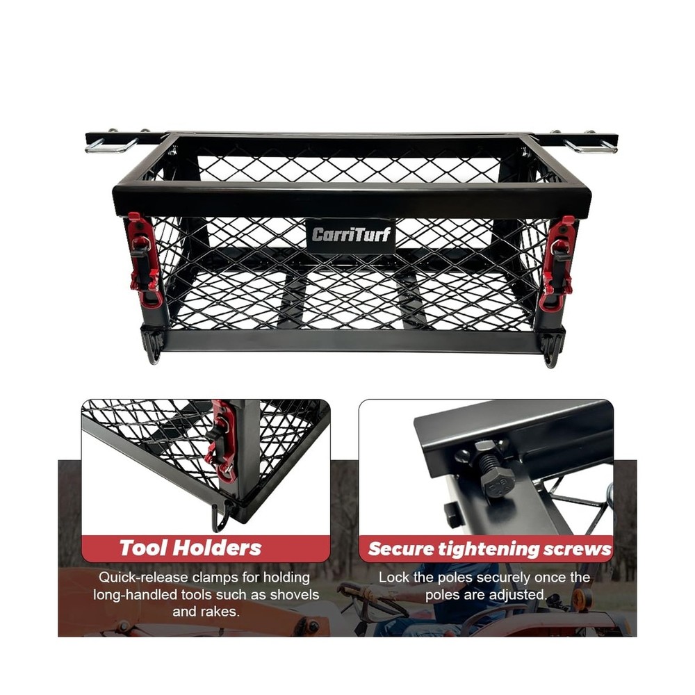 Heavy Duty Tractor Tool Box Universal-Fitting Tractor Tool Tray Accessories w...
