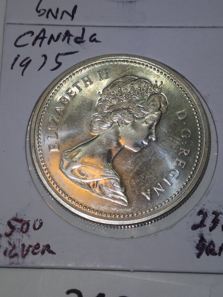 1975 CANADA CALGARY CENTENNIAL .500 SILVER DOLLAR COIN 24C346 bb2