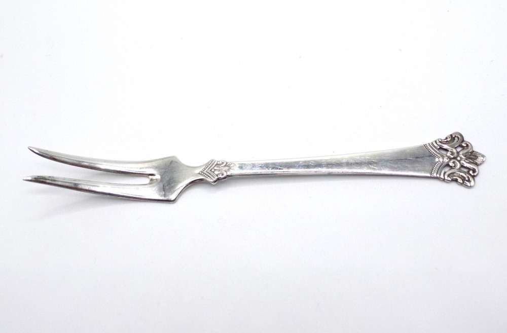 830 SILVER MAGNUS AASE ANITRA PATTERN NORWEGIAN LEMON FORK ~ 5 1/4"