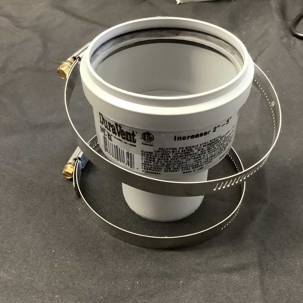DuraVent PolyPro Gas Vent Single Wall Increaser 2" to 3" Diameter 2PPS-X3L A3