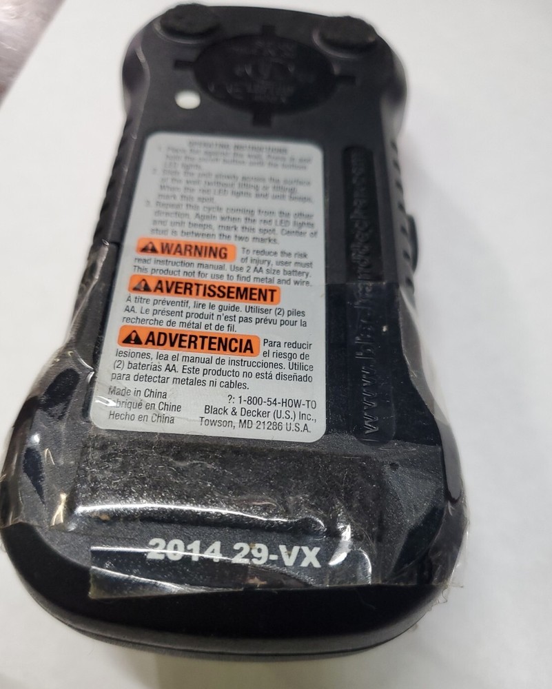 Black & Decker SF100 Stud & Metal Sensor LED Indicators