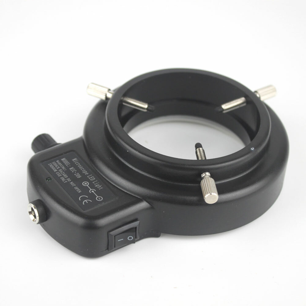 144 LED Bulbs Microscope Ring Light Illuminator Lamp US Plug Brightness Control