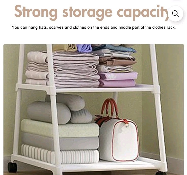 Clothes Rack on Wheels, Triangle Coat Rack, Rolling Garment Rack, 2 Tier Rolling