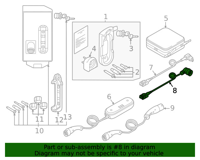 Genuine Audi Charge Cable 7PP-971-678-HG
