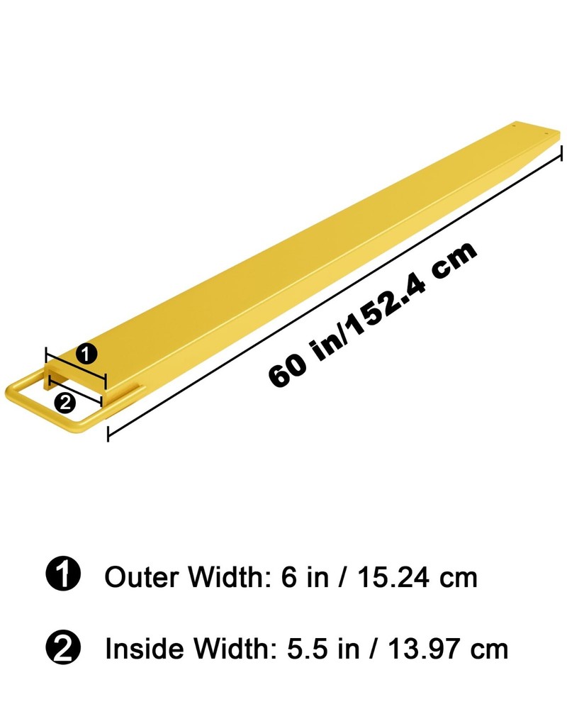 60 Inch Pallet Fork Extensions 5.5 Inch Width for Forklift Truck Forklift Loader