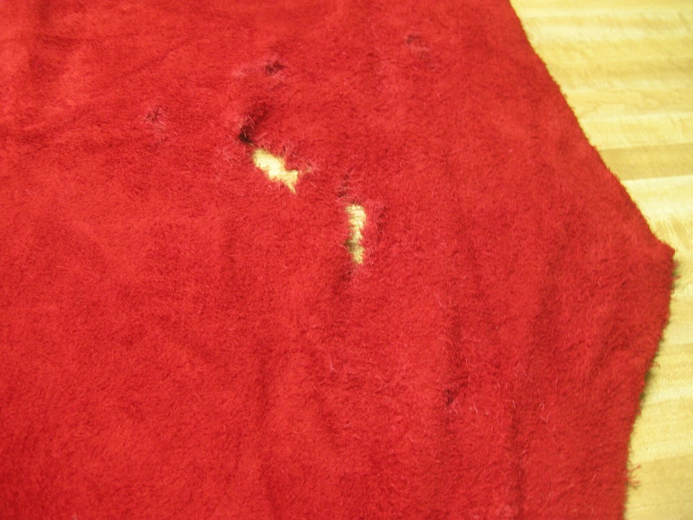 Suede Buffalo Leather Red Damaged #0008202 Row 39