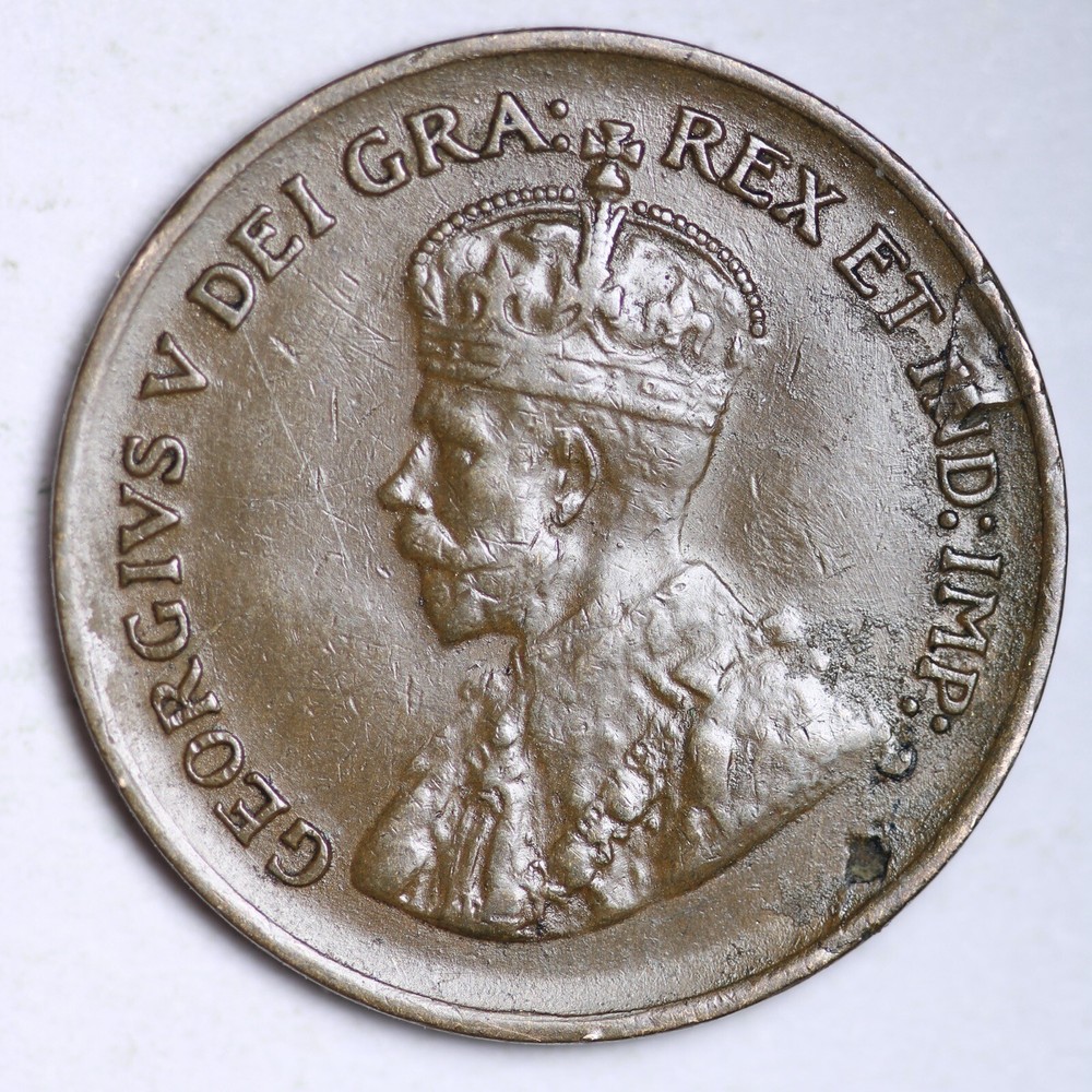 1936 CUD ERROR OBV Canada Small Cent FREE SHIPPING E145 T