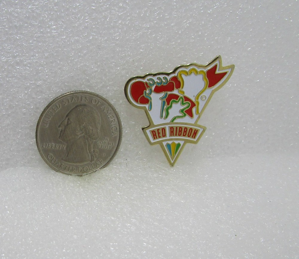 Red Ribbon Celebration Pin
