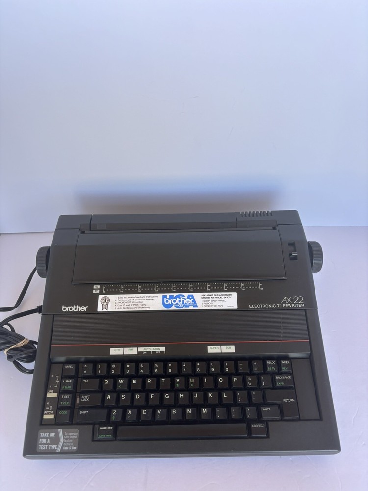 Brother Electronic Typewriter AX-22 (Read Description)